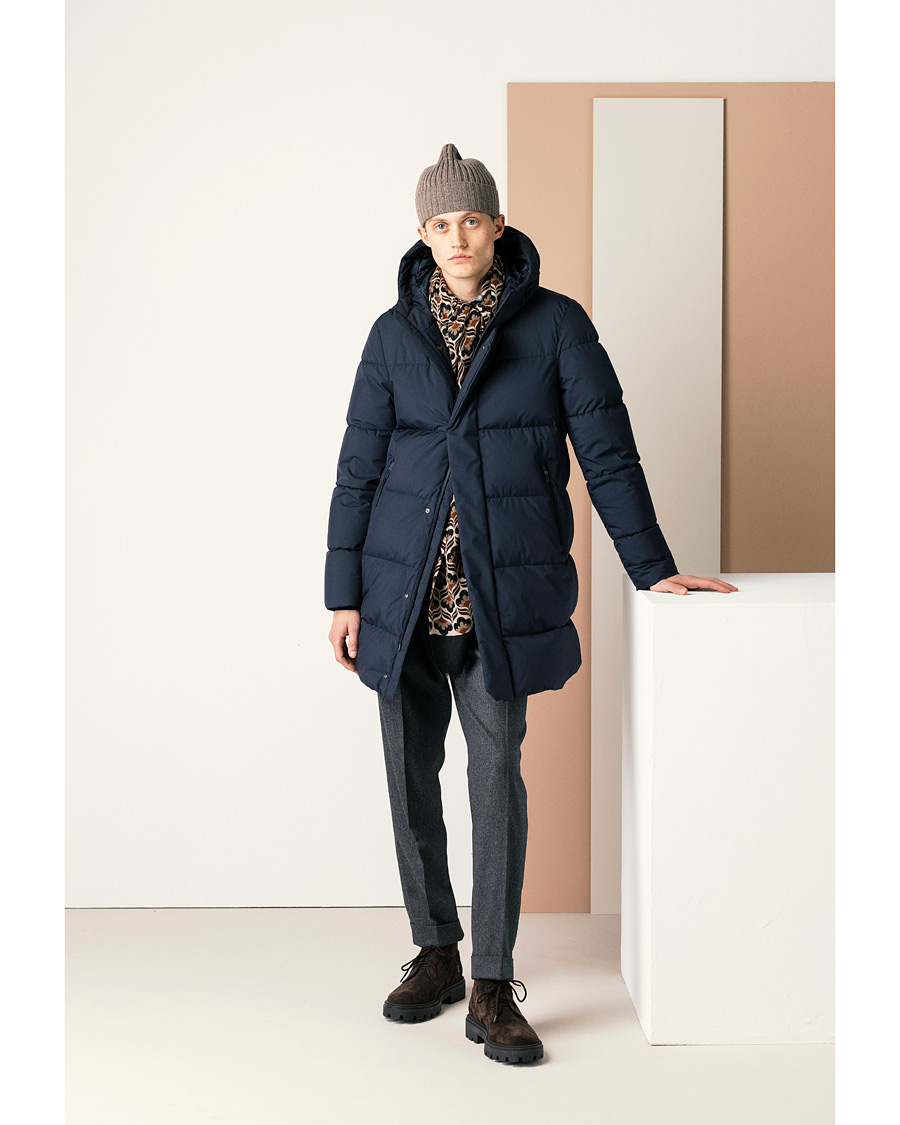 Herren | Jacken | Herno | Laminar Hooded Down Parka Navy