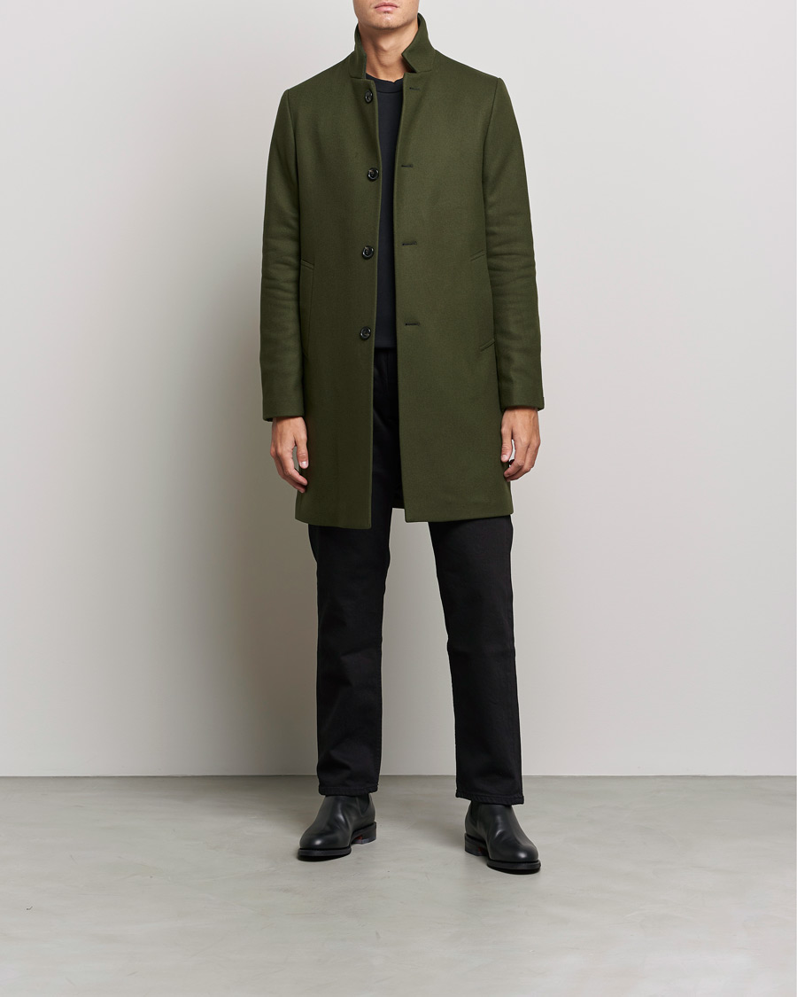 Herren | Jacken | J.Lindeberg | Holger 2.0 Melton Coat Forest Green