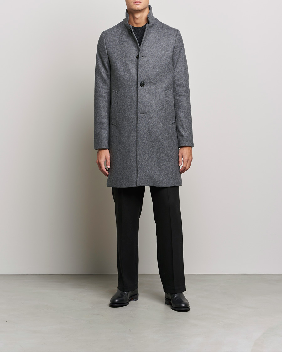 Herren | Jacken | J.Lindeberg | Holger 2.0 Melton Coat Volcanic Ash