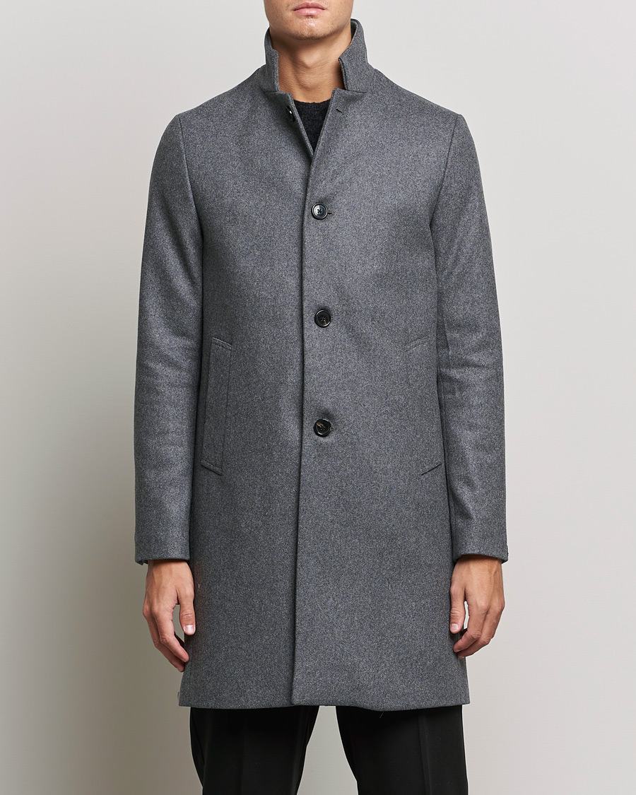 Herren | Jacken | J.Lindeberg | Holger 2.0 Melton Coat Volcanic Ash