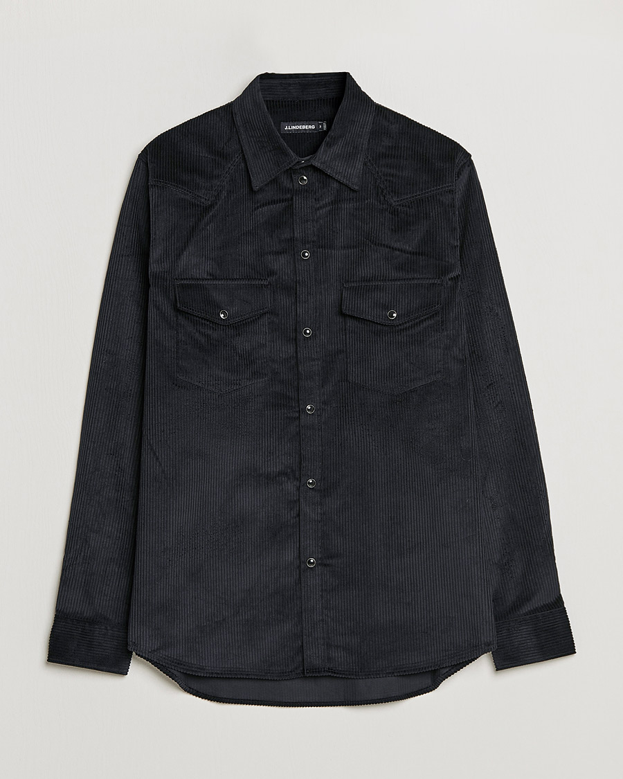 Herren | Hemden | J.Lindeberg | Tarp Cord Western Overshirt Black