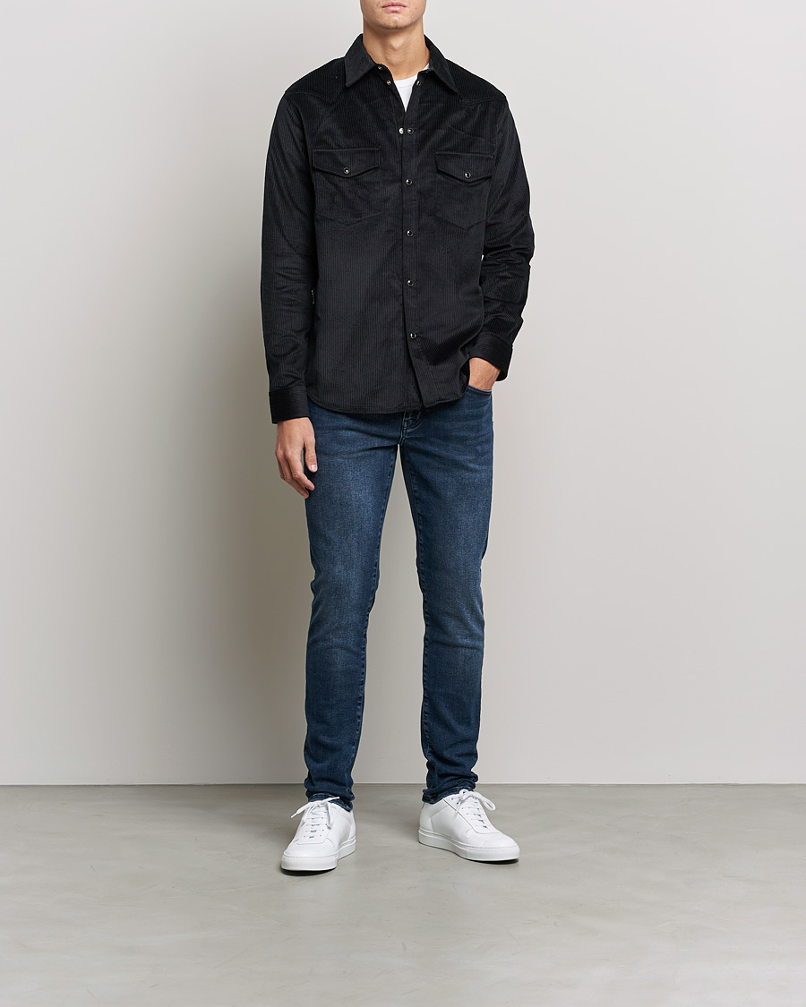 Herren | Hemden | J.Lindeberg | Tarp Cord Western Overshirt Black