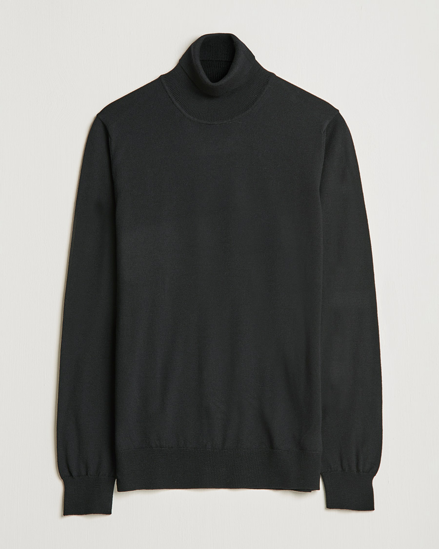 Herren | Pullover | J.Lindeberg | Lyd True Merino Polo Black