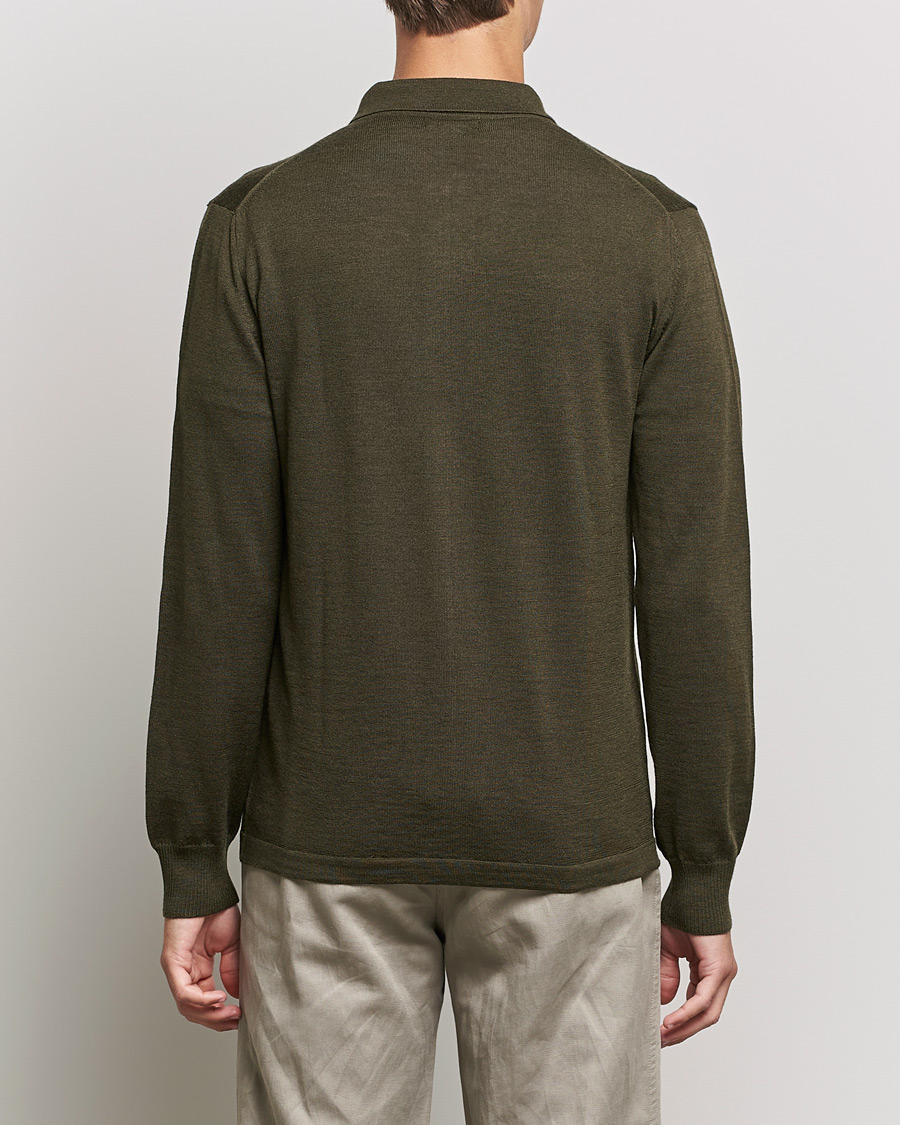 Herren | Pullover | J.Lindeberg | Nyle True Merino Zip Cardigan Forest Green