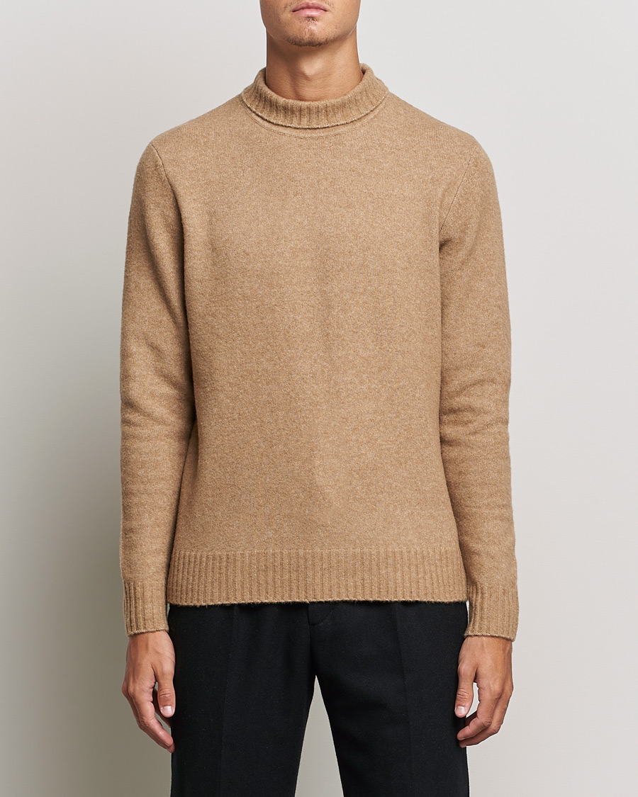 Herren | Pullover | J.Lindeberg | Orian Wool Blend Turtleneck Tiger Brown