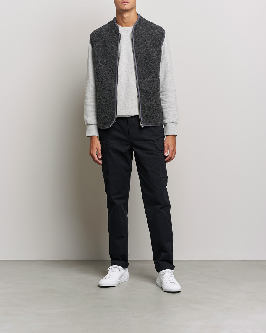 Herren | Pullover | J.Lindeberg | Duncan Wool Fleece Vest Grey Melange