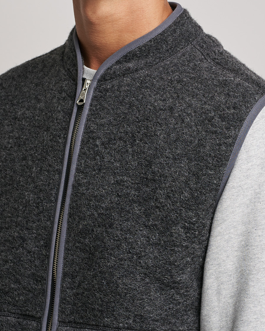 Herren | Pullover | J.Lindeberg | Duncan Wool Fleece Vest Grey Melange