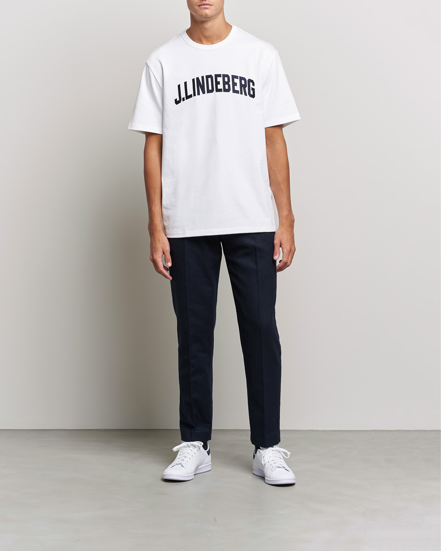 Herren | T-Shirts | J.Lindeberg | Camilo Logo T-Shirt White
