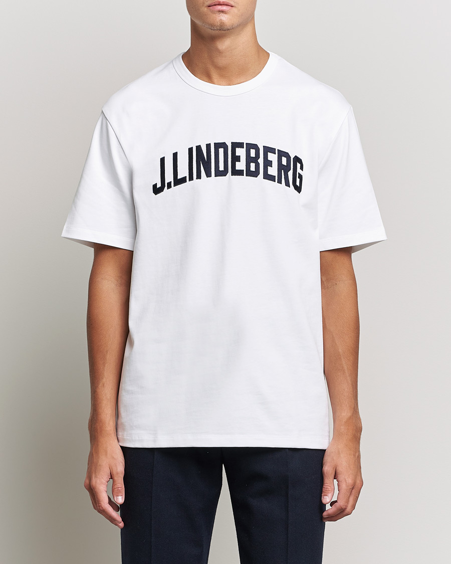 Herren | T-Shirts | J.Lindeberg | Camilo Logo T-Shirt White