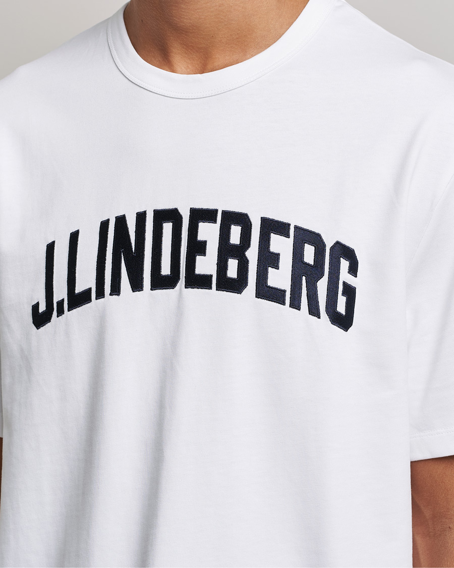 Herren | T-Shirts | J.Lindeberg | Camilo Logo T-Shirt White