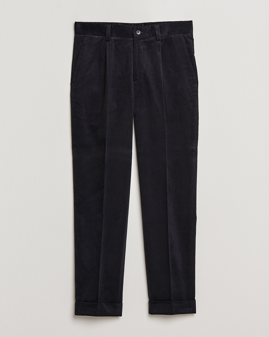 Herren | Hosen | J.Lindeberg | Gordon Pleated Corduroy Trousers Black