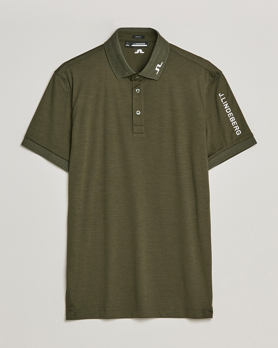 Herren | Poloshirts | J.Lindeberg | Tour Tech Slin Fit Polo Forest Melange