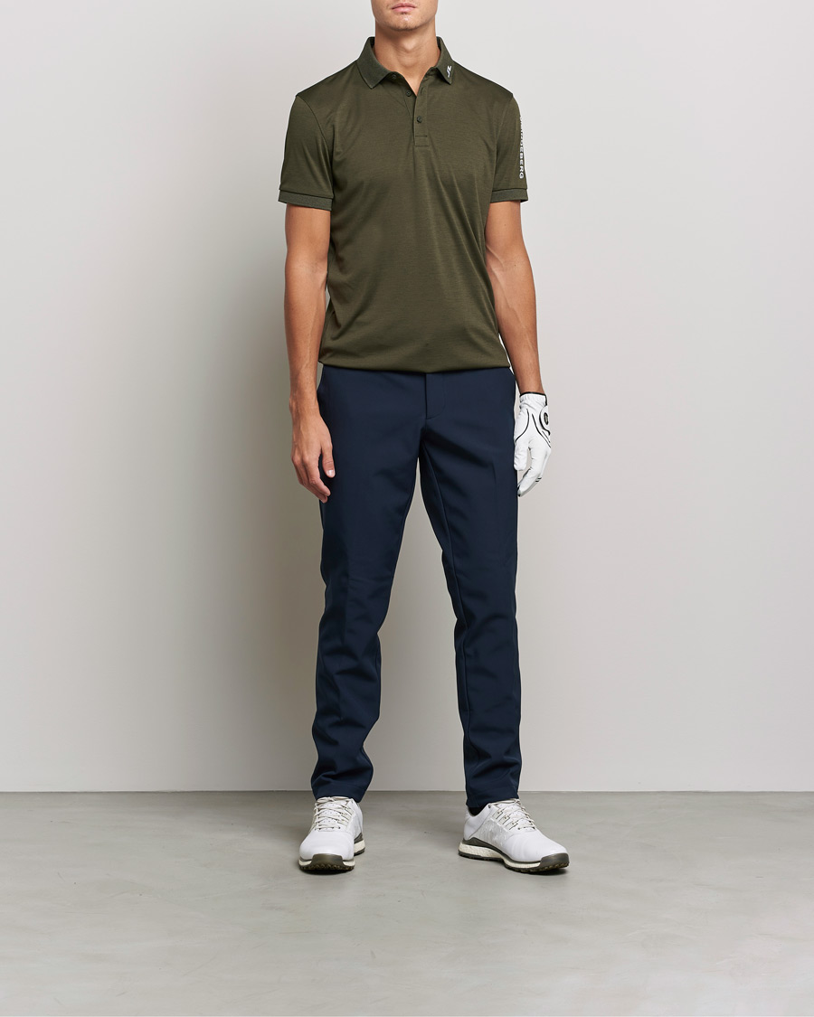 Herren | Poloshirts | J.Lindeberg | Tour Tech Slin Fit Polo Forest Melange