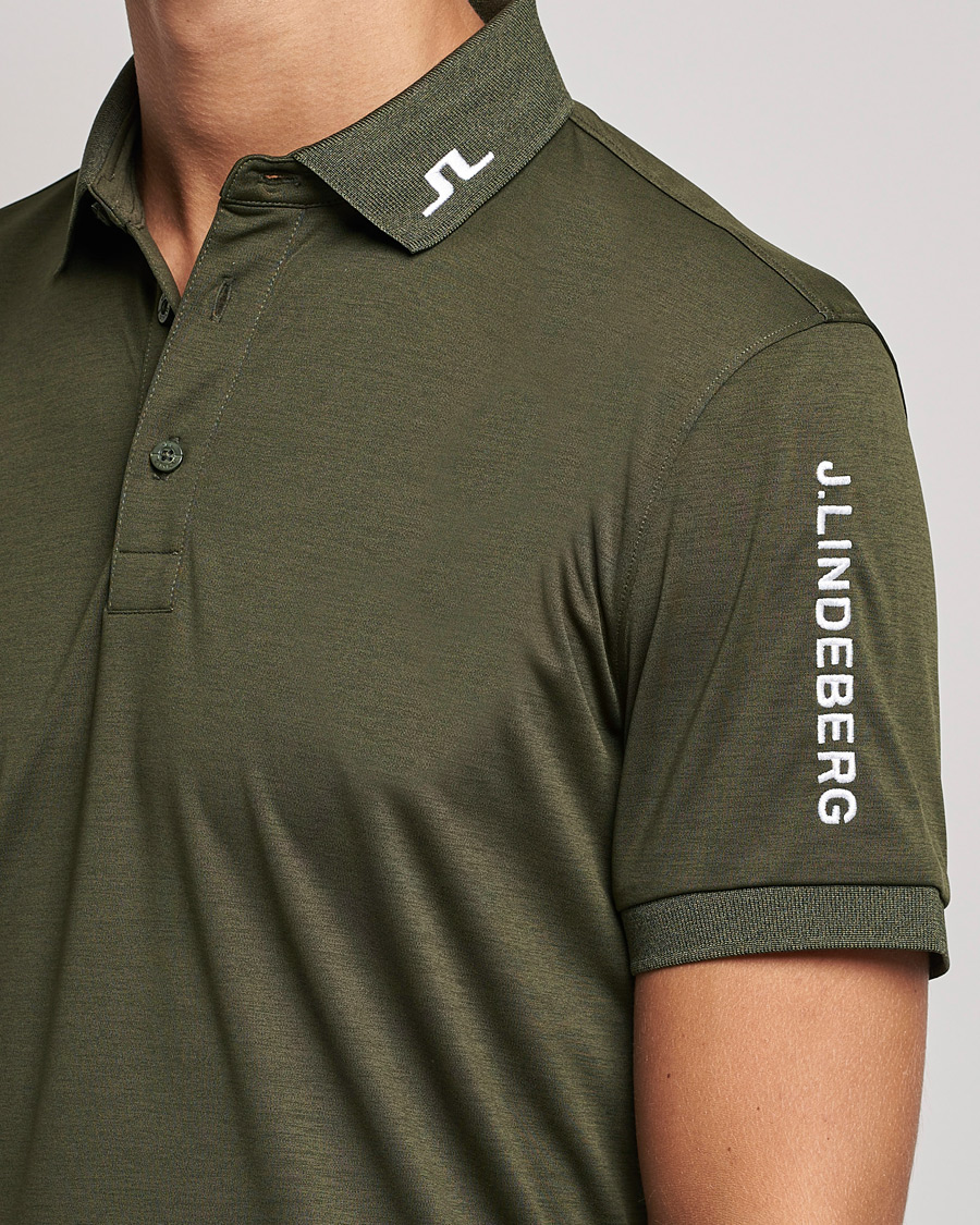 Herren | Poloshirts | J.Lindeberg | Tour Tech Slin Fit Polo Forest Melange