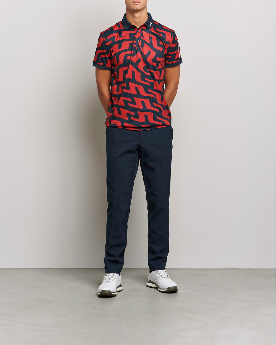 Herren | Poloshirts | J.Lindeberg | Tour Tech Regular Fit Printed Polo Bridge Swirl
