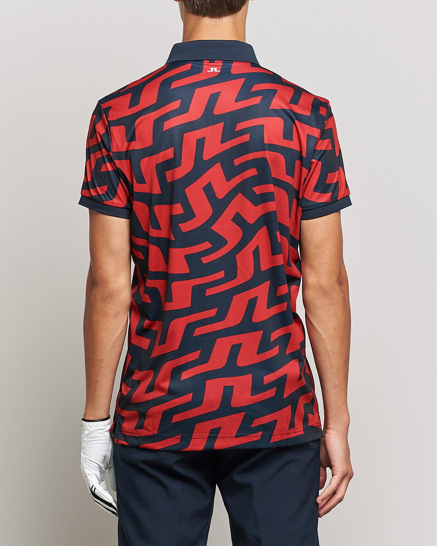 Herren | Poloshirts | J.Lindeberg | Tour Tech Regular Fit Printed Polo Bridge Swirl