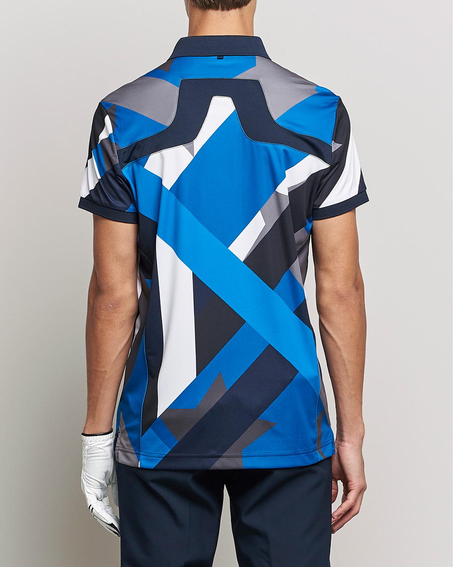 Herren | Poloshirts | J.Lindeberg | KV Regular Fit Printed Polo Blue Flag