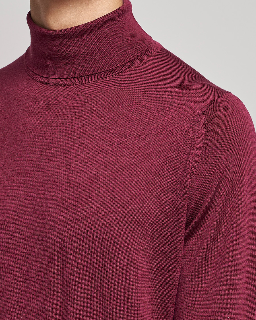 Herren | Pullover | John Smedley | Cherwell Extra Fine Merino Rollneck Bordeaux