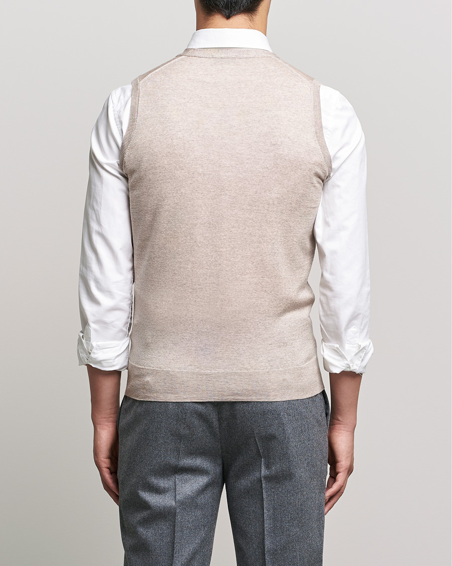 Herren | Pullover | John Smedley | Huntswood Slim Fit Waistcoat Soft Fawn