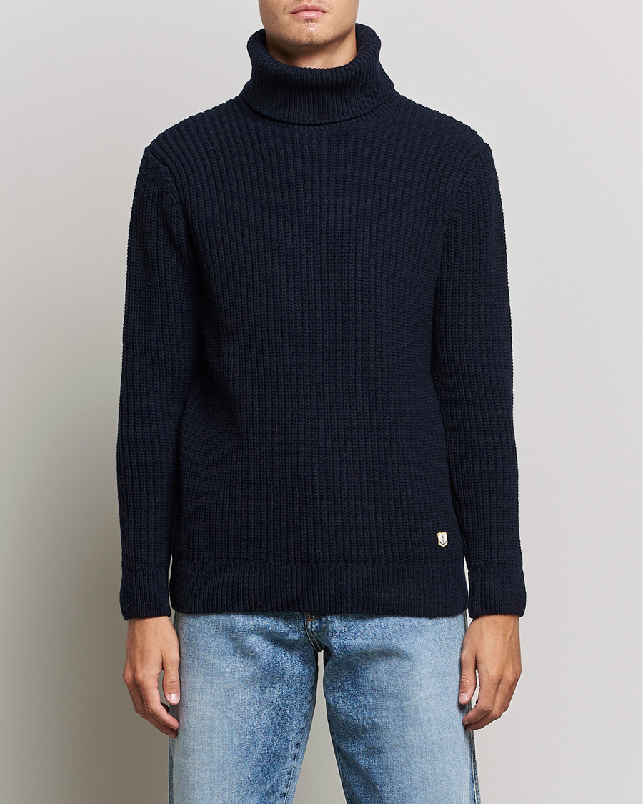 Herren | Pullover | Armor-lux | Pull Col Montant Wool Sweater Navy