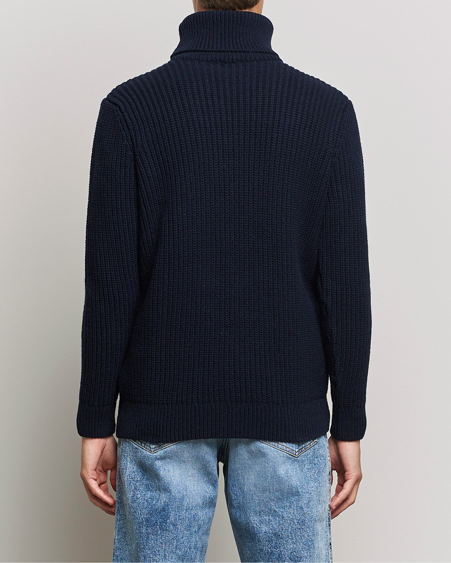Herren | Pullover | Armor-lux | Pull Col Montant Wool Sweater Navy