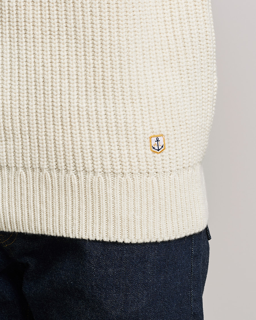 Herren | Pullover | Armor-lux | Pull Col Montant Wool Sweater Off White