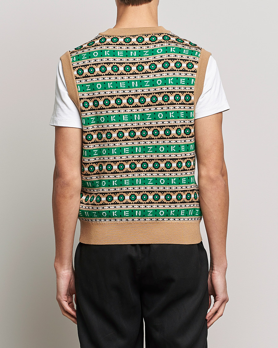 Herren | Pullover | KENZO | Jacquard Vest Grass Green