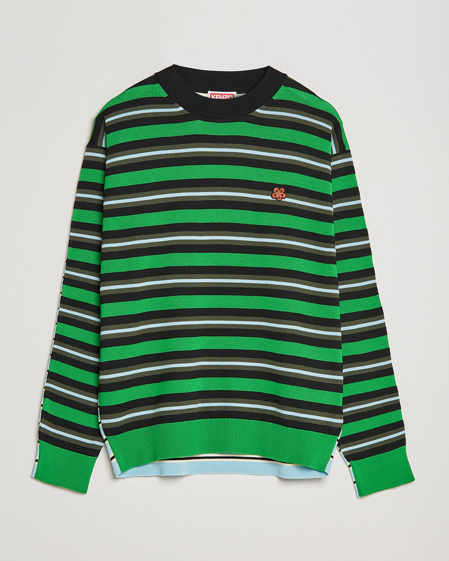 Herren | Pullover | KENZO | Stripes Wool Knitted Jumper Grass Green