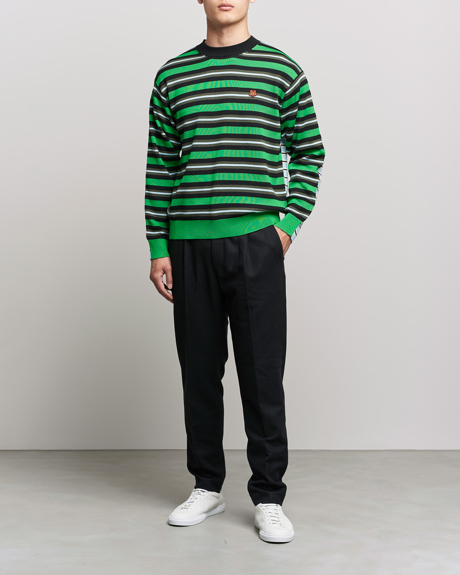 Herren | Pullover | KENZO | Stripes Wool Knitted Jumper Grass Green