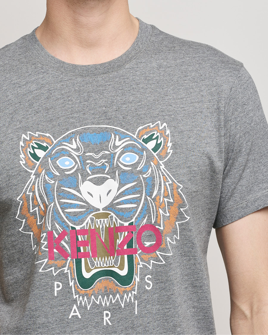 Herren | T-Shirts | KENZO | Icon Tiger Crew Neck Tee Dove Grey