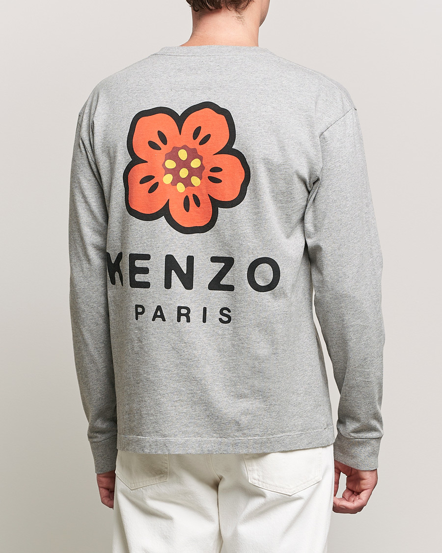 Herren | T-Shirts | KENZO | Logo Classic Long Sleeve Tee Pearl Grey