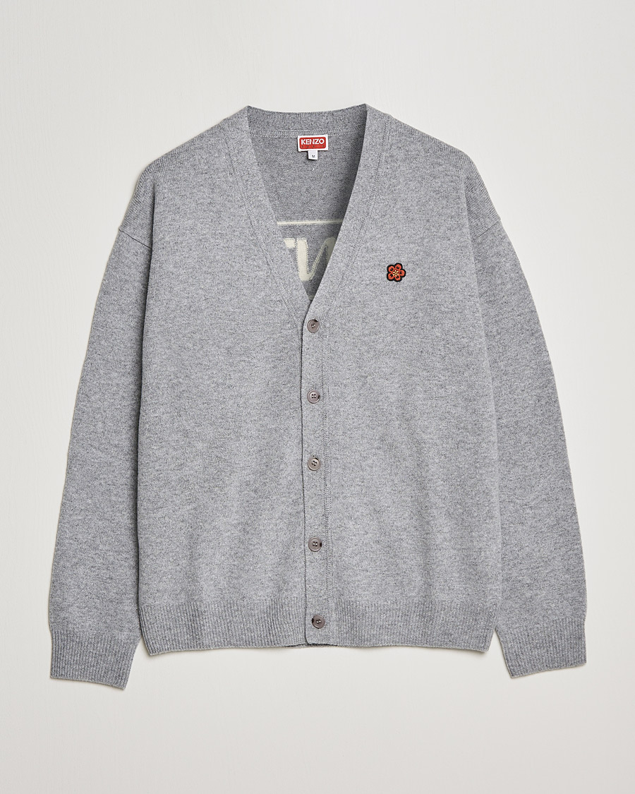 Herren | Pullover | KENZO | Wool Cardigan Misty Grey