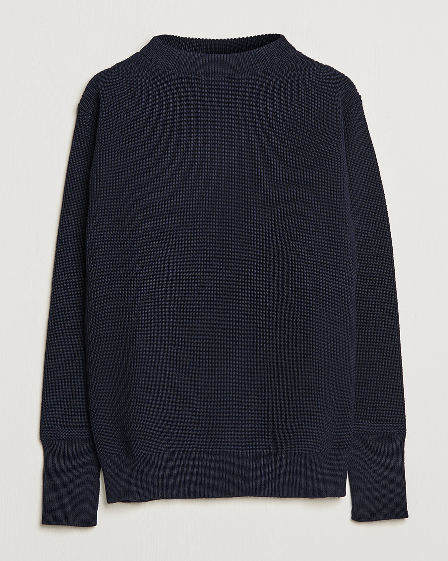 Herren | Pullover | Andersen-Andersen | Sailor Wool Crewneck Navy Blue