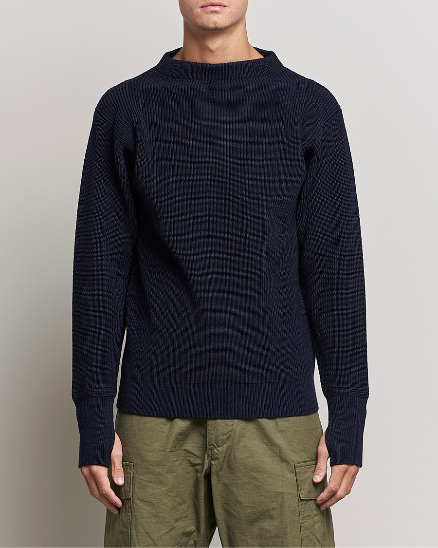 Herren | Pullover | Andersen-Andersen | Sailor Wool Crewneck Navy Blue