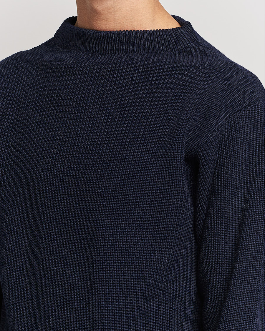 Herren | Pullover | Andersen-Andersen | Sailor Wool Crewneck Navy Blue