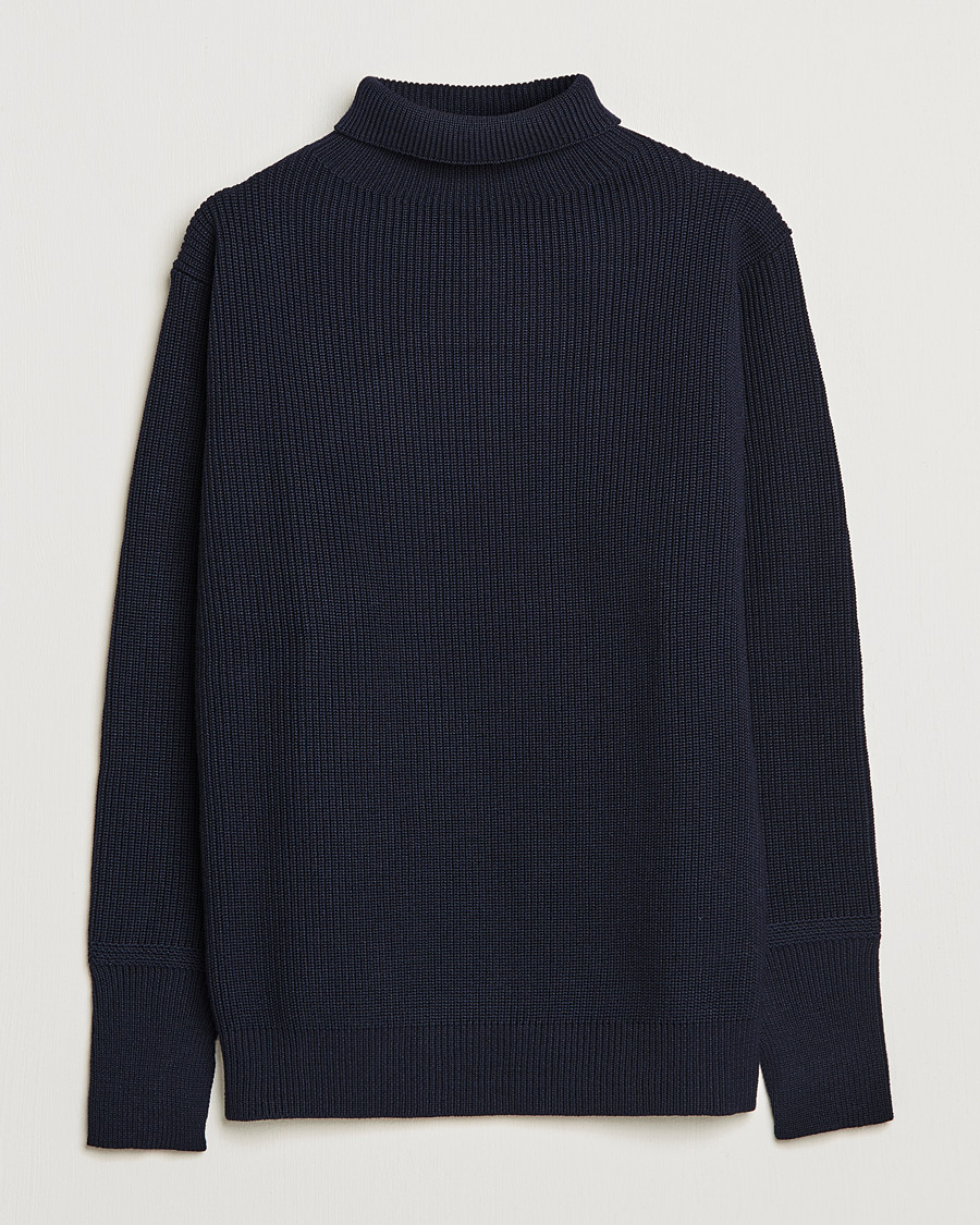 Herren | Pullover | Andersen-Andersen | Sailor Wool Turtleneck Navy Blue