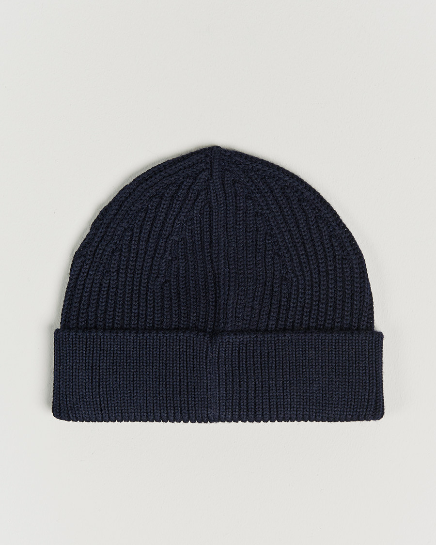 Herren | Andersen-Andersen Merino Wool Rib Beanie Navy Blue | Andersen-Andersen | Merino Wool Rib Beanie Navy Blue