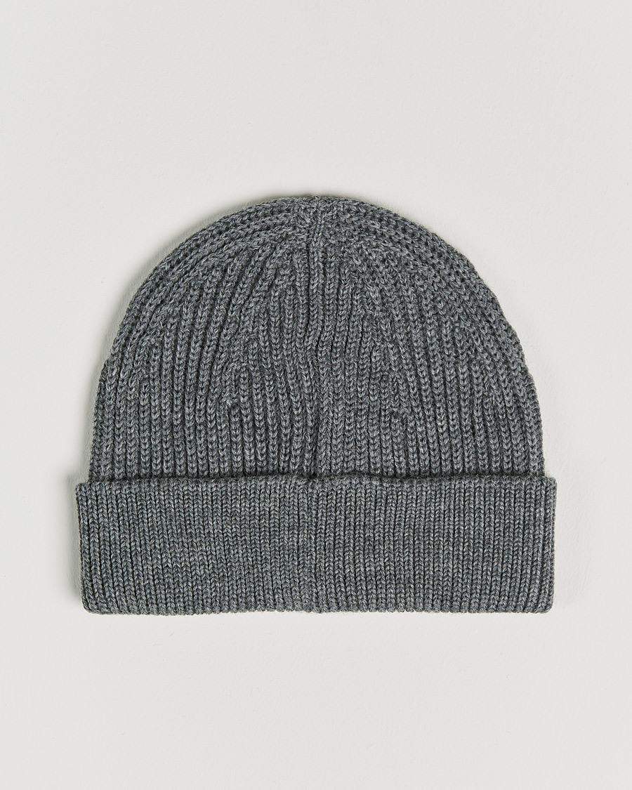 Herren | Andersen-Andersen Merino Wool Rib Beanie Grey | Andersen-Andersen | Merino Wool Rib Beanie Grey