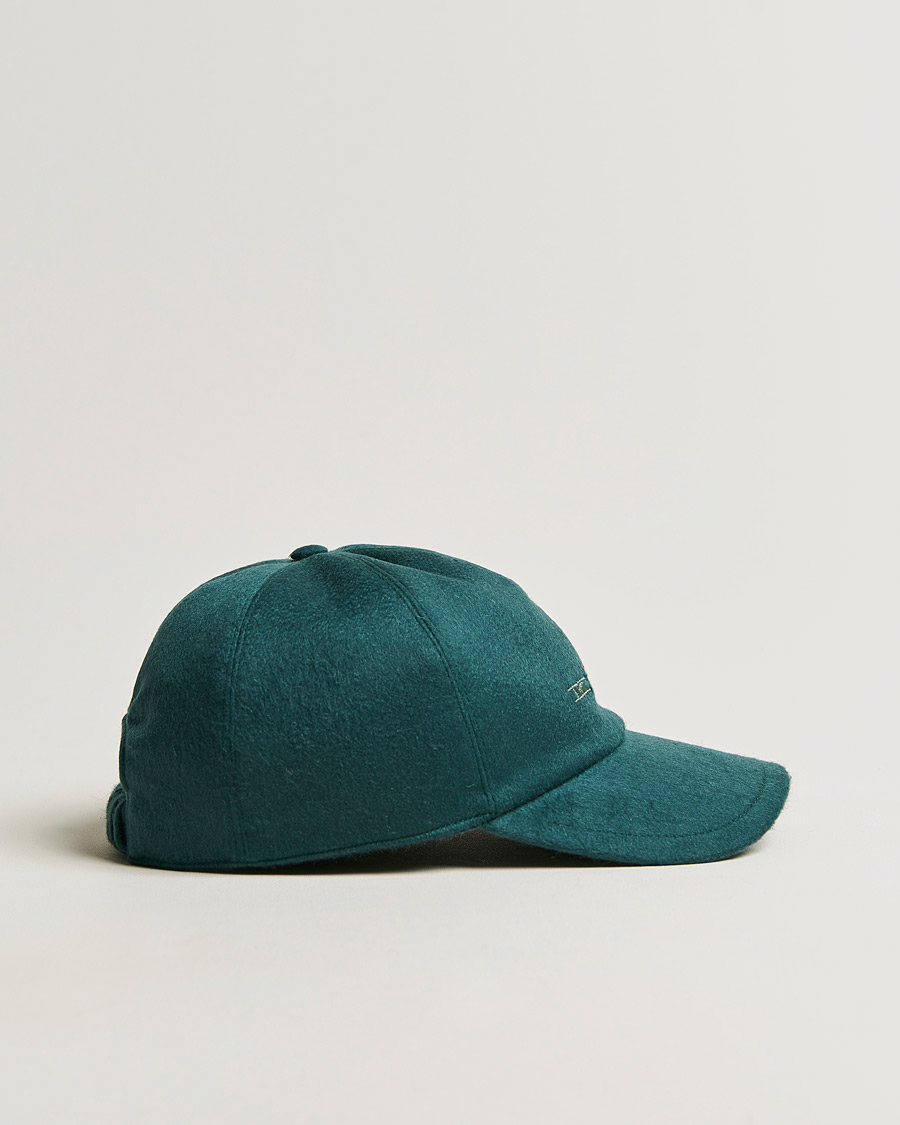Herren | Kiton Cashmere Baseball Cap Dark Green | Kiton | Cashmere Baseball Cap Dark Green