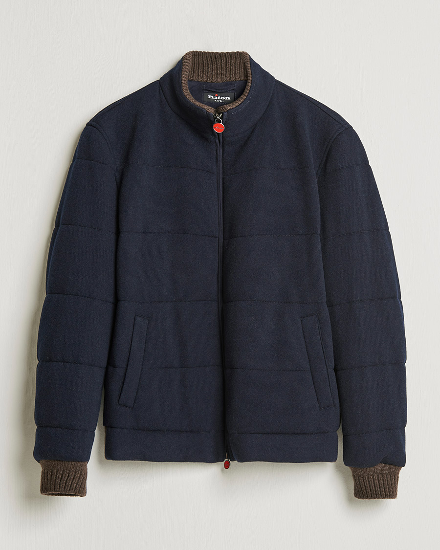 Herren | Jacken | Kiton | Pile Cashmere Down Jacket Navy