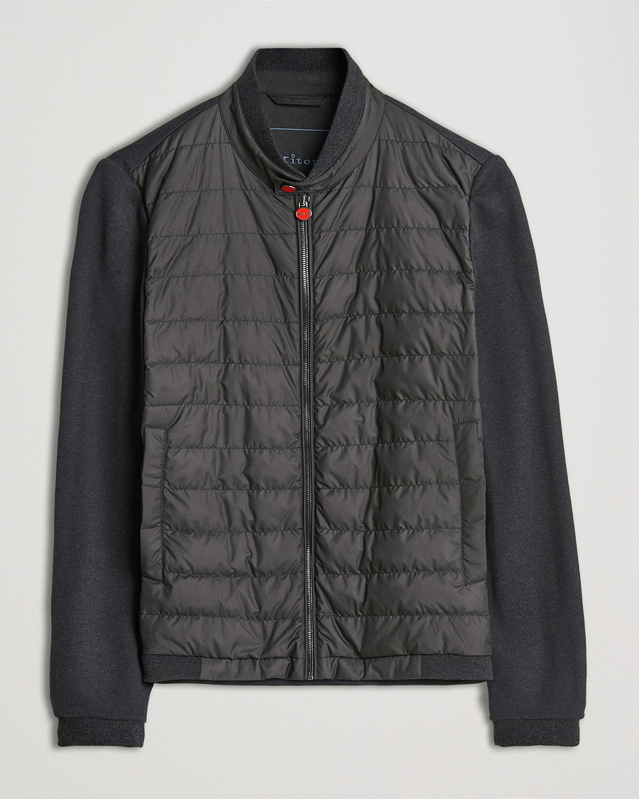 Herren | Jacken | Kiton | Cotton/Cashmere Hybrid Jacket Charcoal