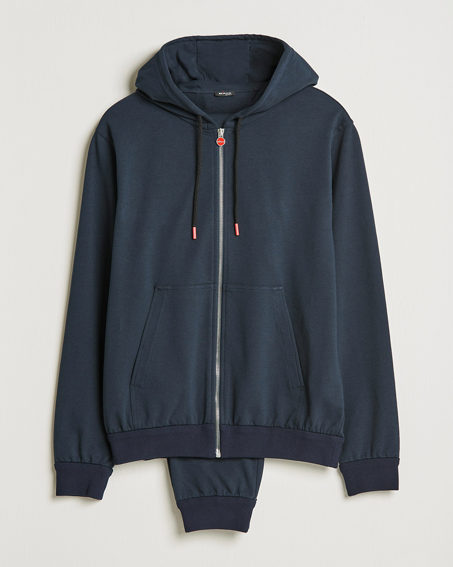 Herren | Pullover | Kiton | Cotton Blend Track Suit Navy