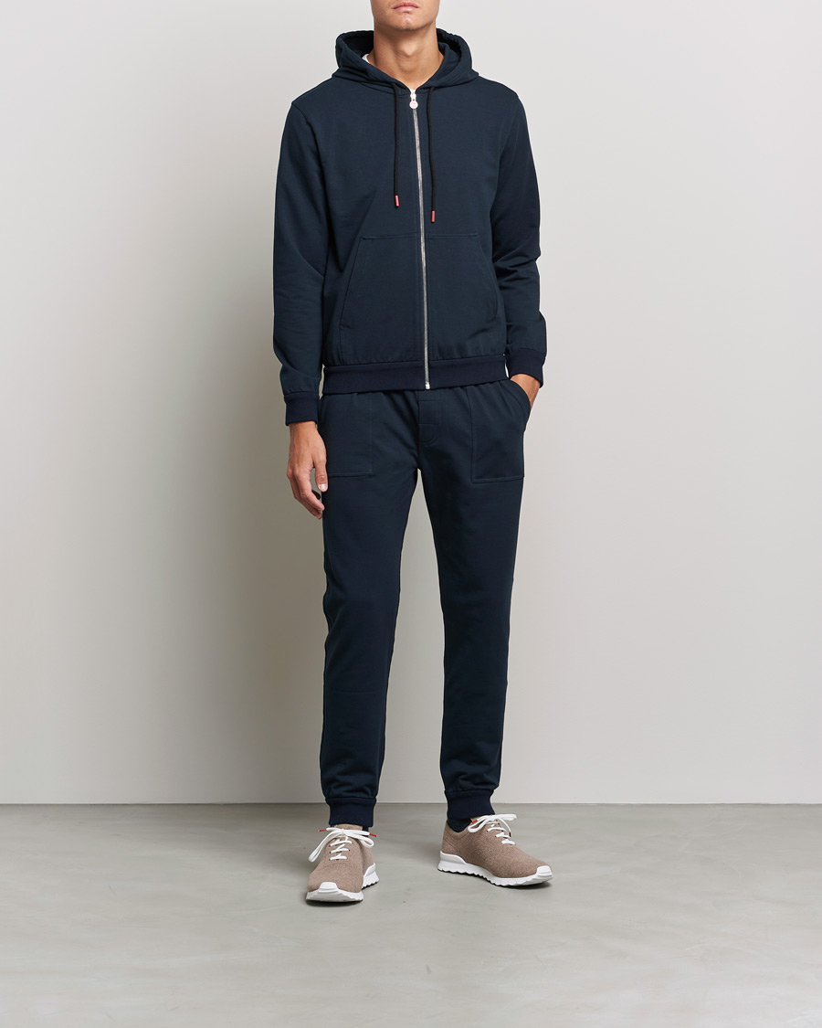 Herren | Pullover | Kiton | Cotton Blend Track Suit Navy