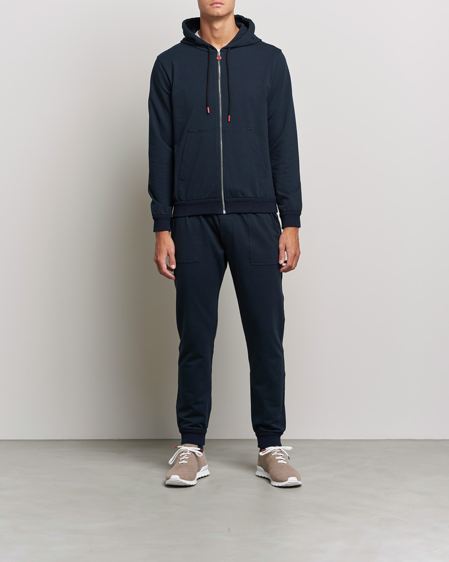 Herren | Pullover | Kiton | Cotton Blend Track Suit Navy