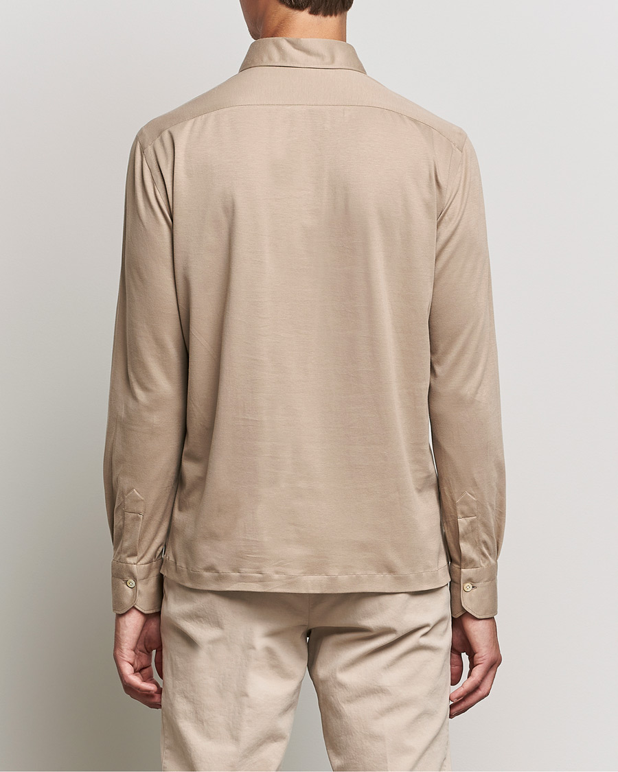 Herren | Pullover | Kiton | Long Sleeve Polo Shirt Beige