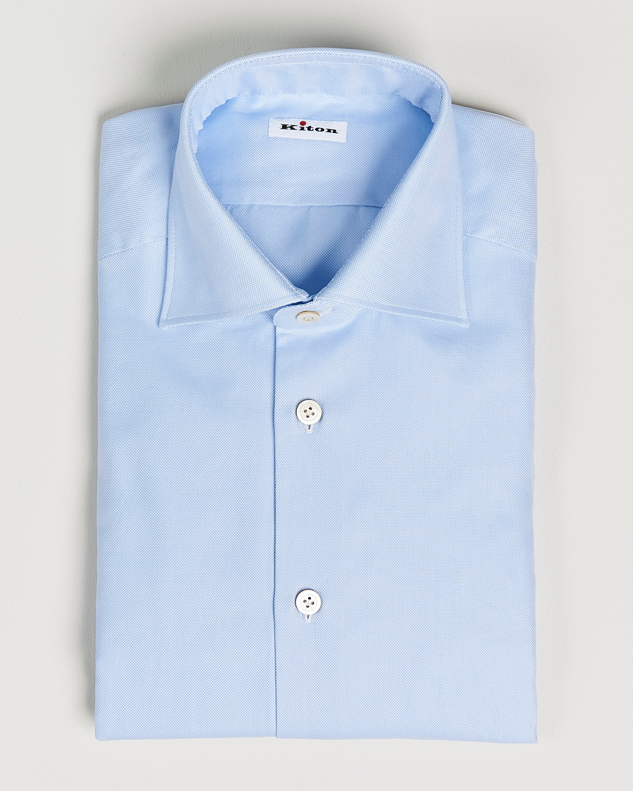 Herren | Hemden | Kiton | Slim Fit Royal Oxford Shirt Light Blue