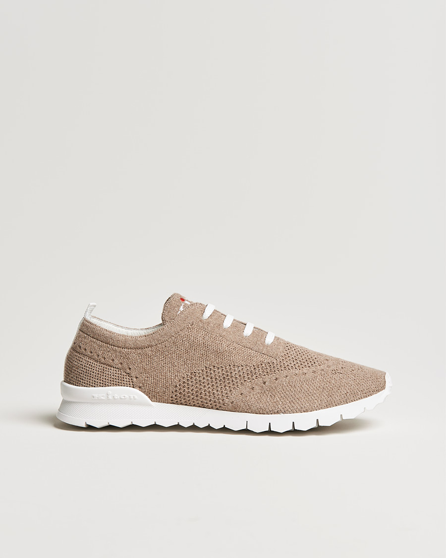 Herren | Kiton Cashmere Mesh Running Sneakers Beige | Kiton | Cashmere Mesh Running Sneakers Beige
