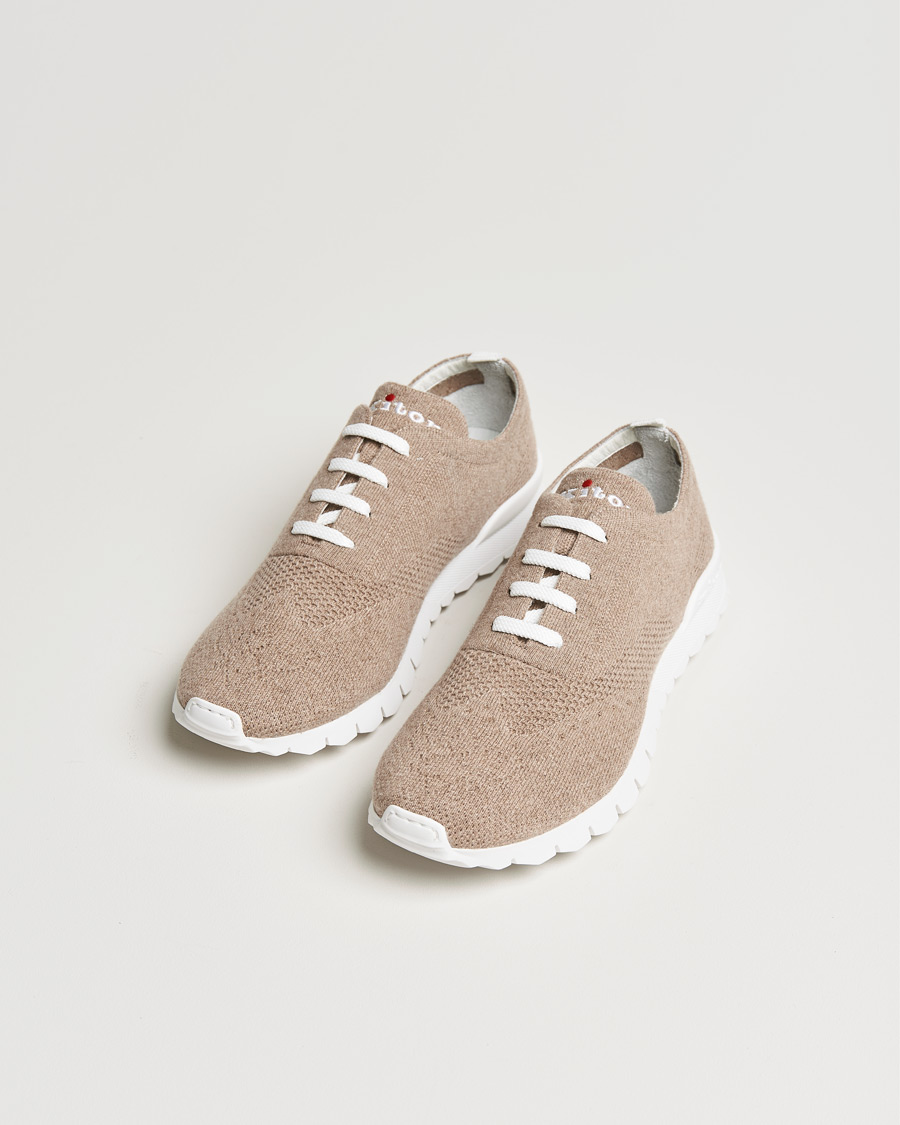 Herren | Kiton Cashmere Mesh Running Sneakers Beige | Kiton | Cashmere Mesh Running Sneakers Beige