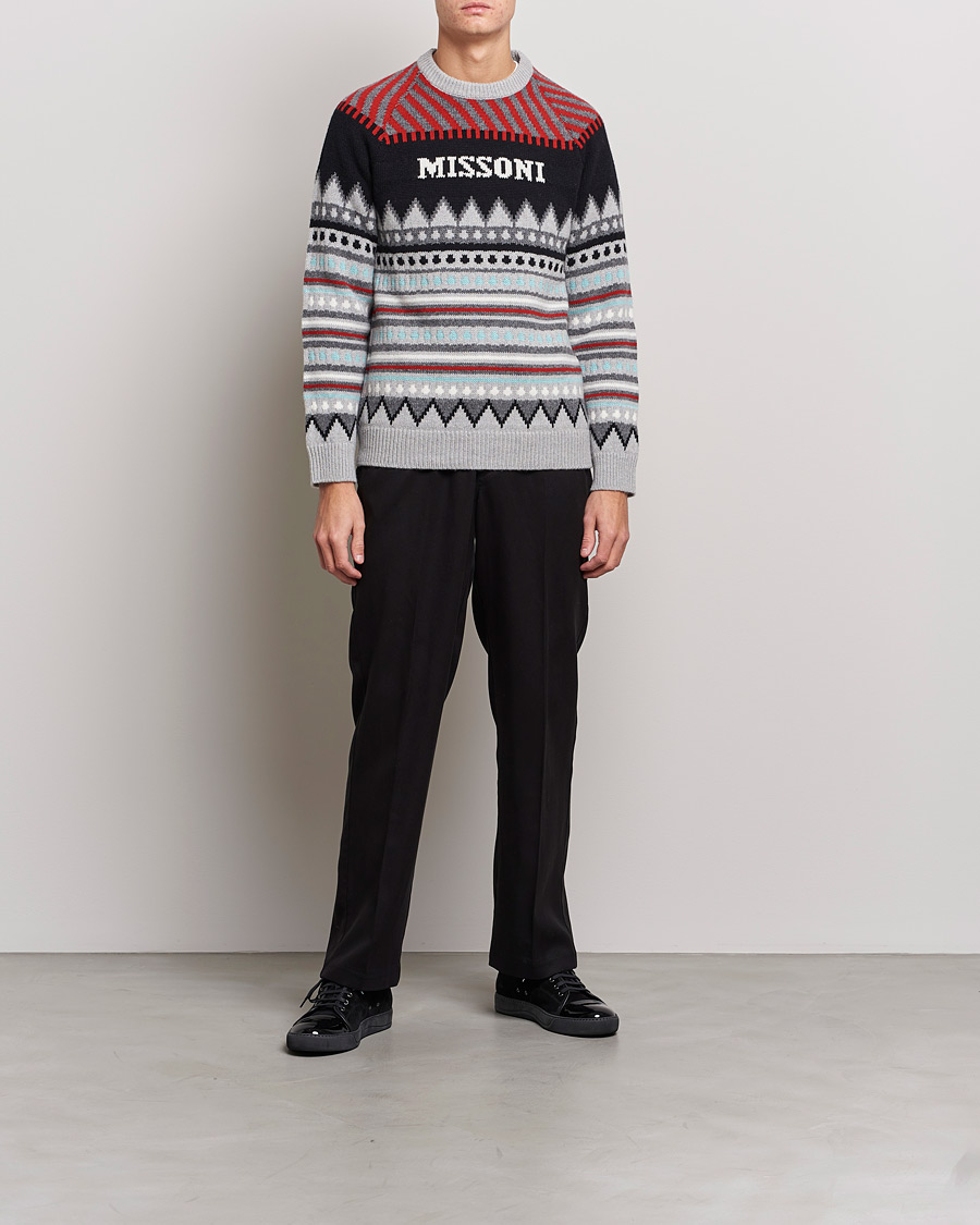 Herren | Pullover | Missoni | Mountain Calling Jacquard Sweater Grey/Red