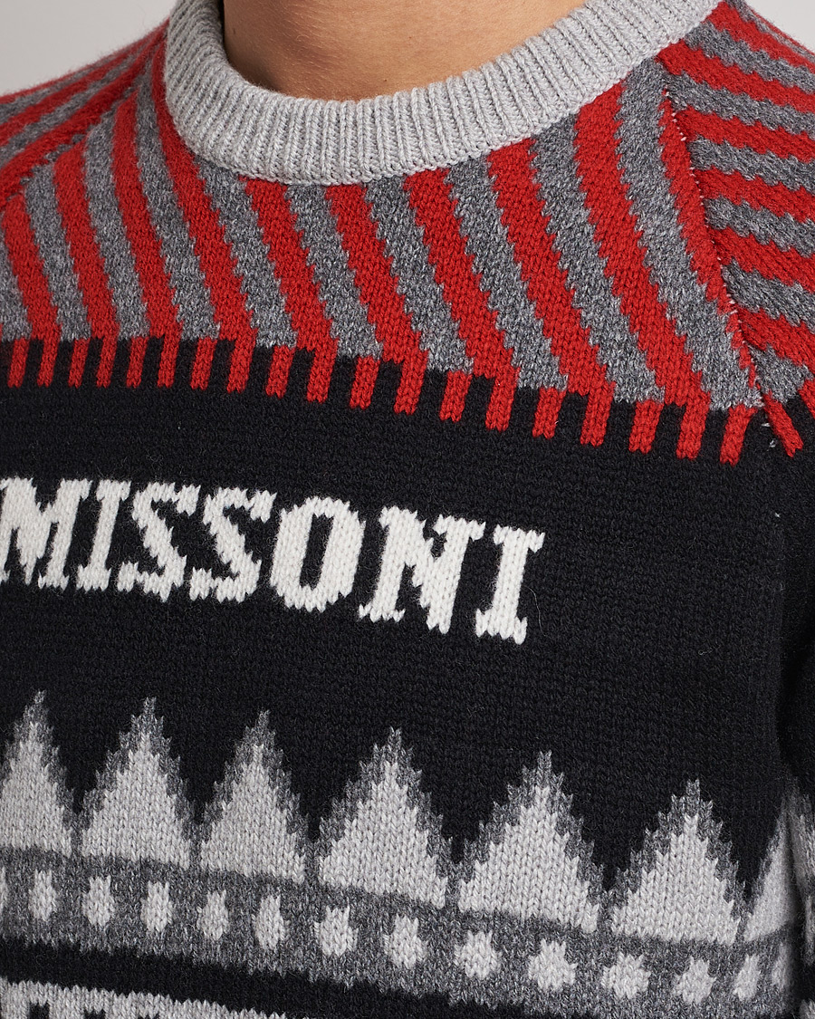 Herren | Pullover | Missoni | Mountain Calling Jacquard Sweater Grey/Red